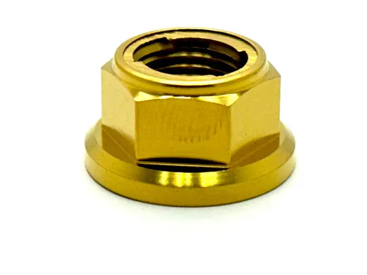 Titanium Rear Axle / Motor Shaft Nut - M12x1.25 Metal Locking Nut - Image 5